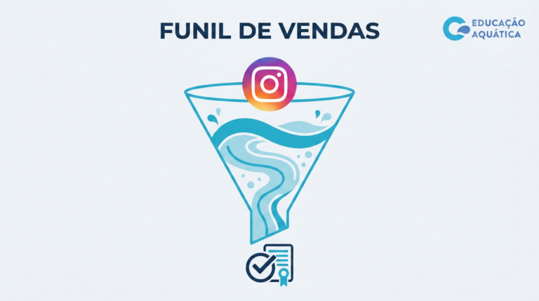 Funil de vendas para academia aquática: da mensagem no Instagram à matrícula