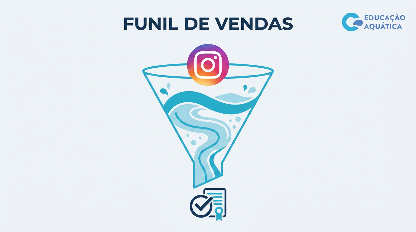 Funil de vendas para academia aquática: da mensagem no Instagram à matrícula